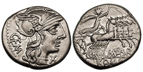 aburia roman coin denarius